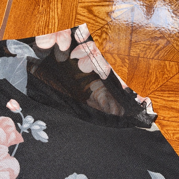 Gently used Large Fashion Nova Mesh Floral Midi - Picture 5 of 10